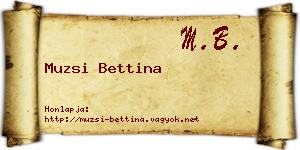 Muzsi Bettina névjegykártya
