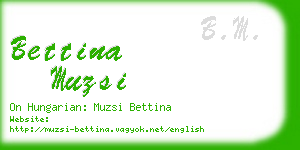 bettina muzsi business card